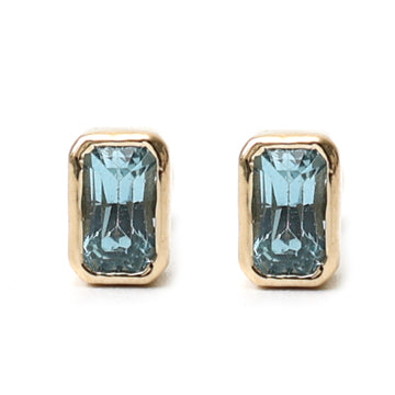 London Blue Topaz Mini Emerald Cut Piercing