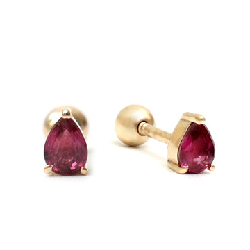 Ruby Mini Pear Cut Piercing