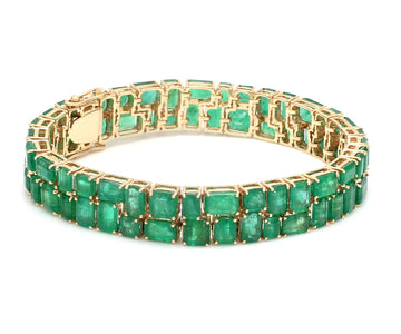 Emerald double Layer Tennis Bracelet