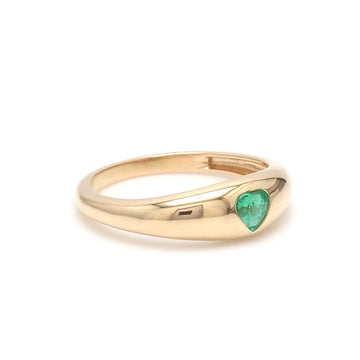 Emerald Heart Flush Set Mini Chunky Ring