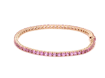 Pink Sapphire 2.50MM Round Bracelet