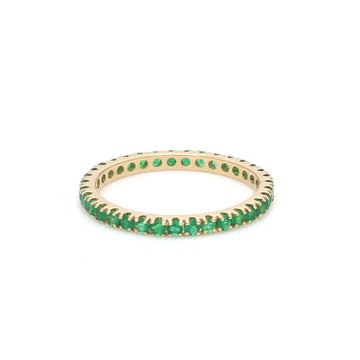 Emerald Round Thin Ring