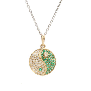 Emerald Ying Yang Pendant