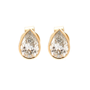 Pear Lab-Grown Diamond Stud Earrings Gold