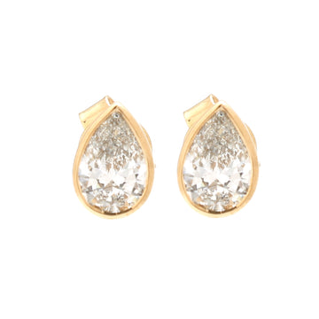 Lab Grown Diamond Pear Stud Earrings Gold – Elegant Diamond Solitaires Studs Earrings