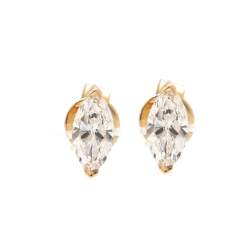 Marquise Lab-Grown Diamond Stud Earrings Gold