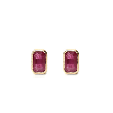 Ruby Mini Emerald Cut Piercing
