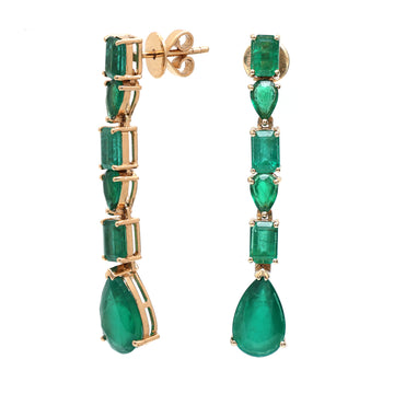 Emerald Mix Shape Dangle Earrings