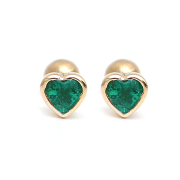 Emerald Mini Heart Piercing