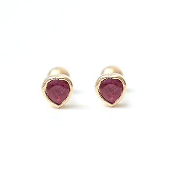 Ruby Mini Heart Piercing