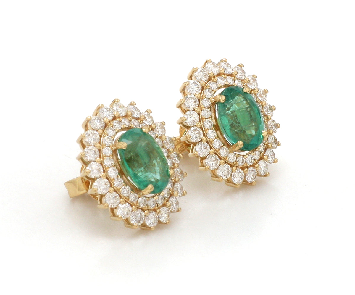 Diamond Emerald Earring