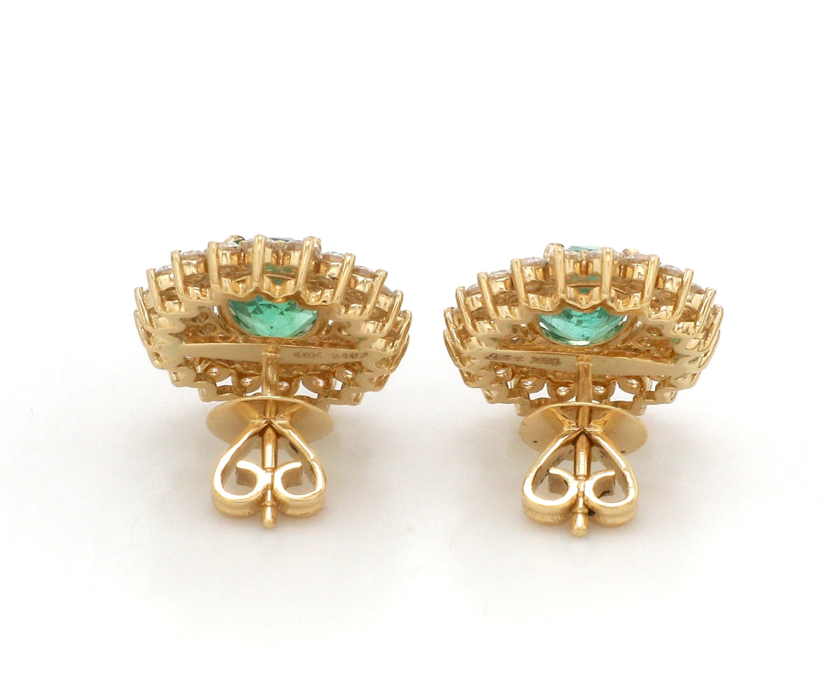 Diamond Emerald Earring