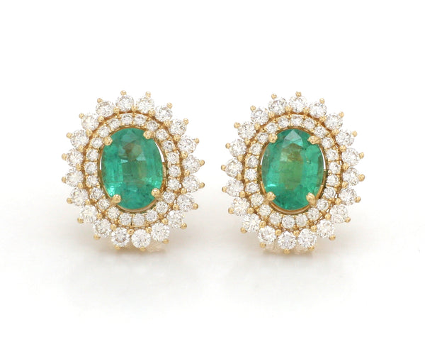 Diamond Emerald Earring