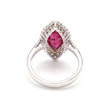 Ruby Marquise Bezel Set Diamond Ring Gold