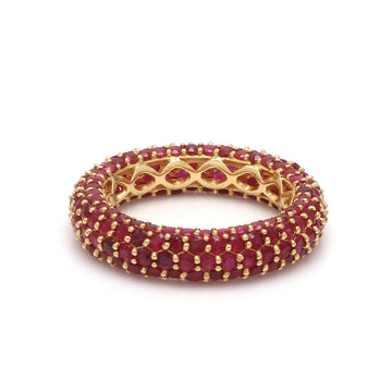 Ruby Pave Set Inside Out Ring