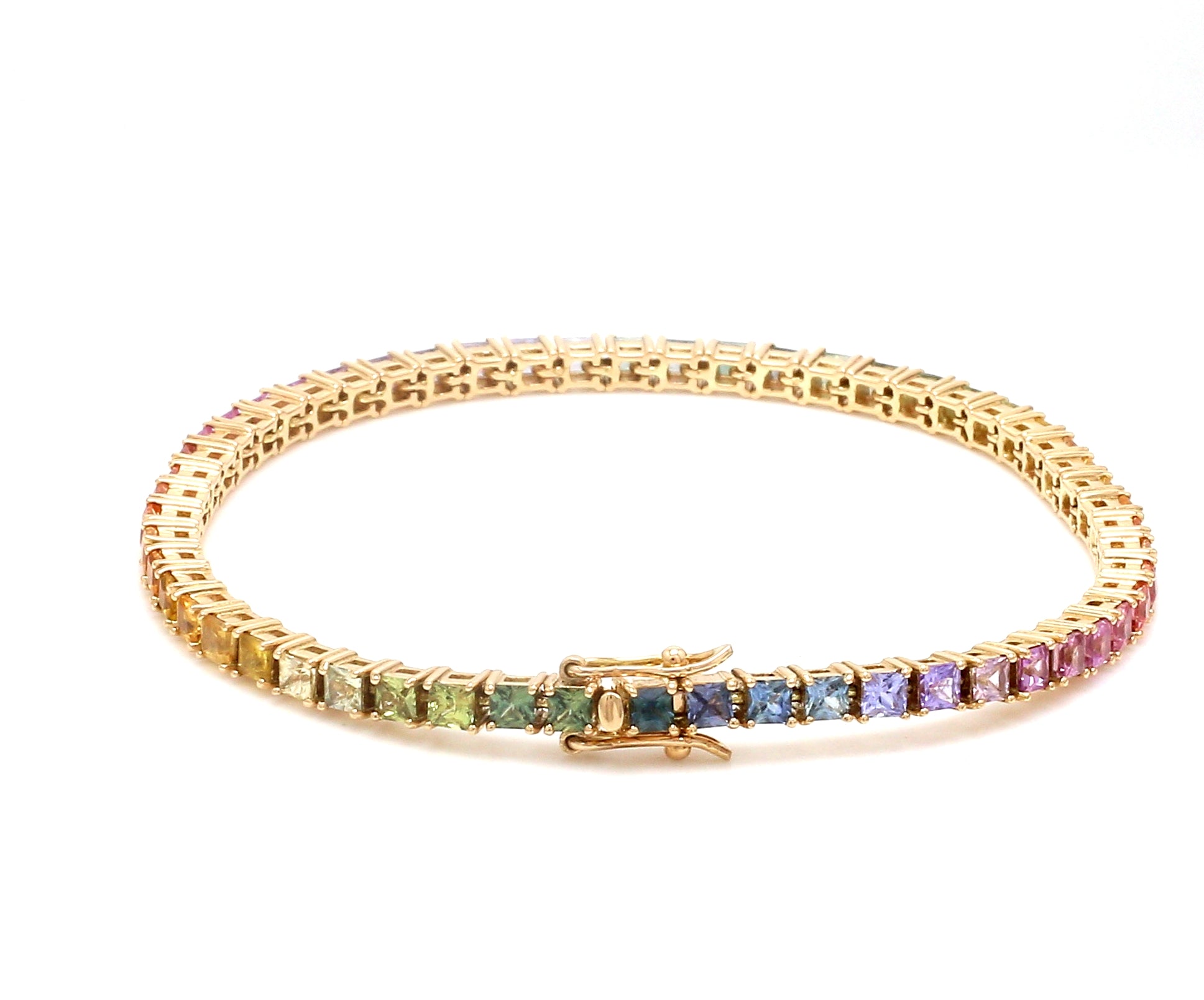 【廃盤・希少】Fabulous Sounds Tennis bracelet Princess Milli Rainbow Sapphire Tennis Bracelet | Suzanne Kalan®
