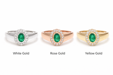Emerald Oval Halo Diamond Ring Gold | Vintage Inspired Emerald Ring | Fine Gemstone Jewelry