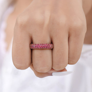 Ruby Pave Set Inside Out Ring
