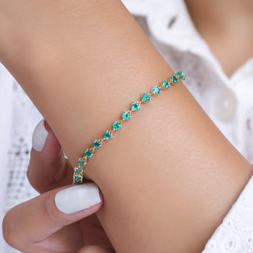 Emerald Heart Bracelet