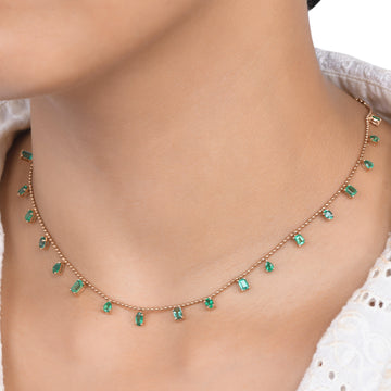 Emerald Mix Shape Necklace