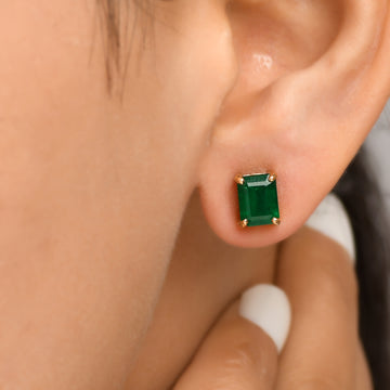Emerald Octagon 2CTW Studs Studs