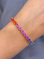 Rainbow Sapphire Bracelet