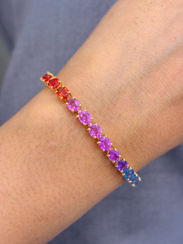 Rainbow Sapphire Bracelet