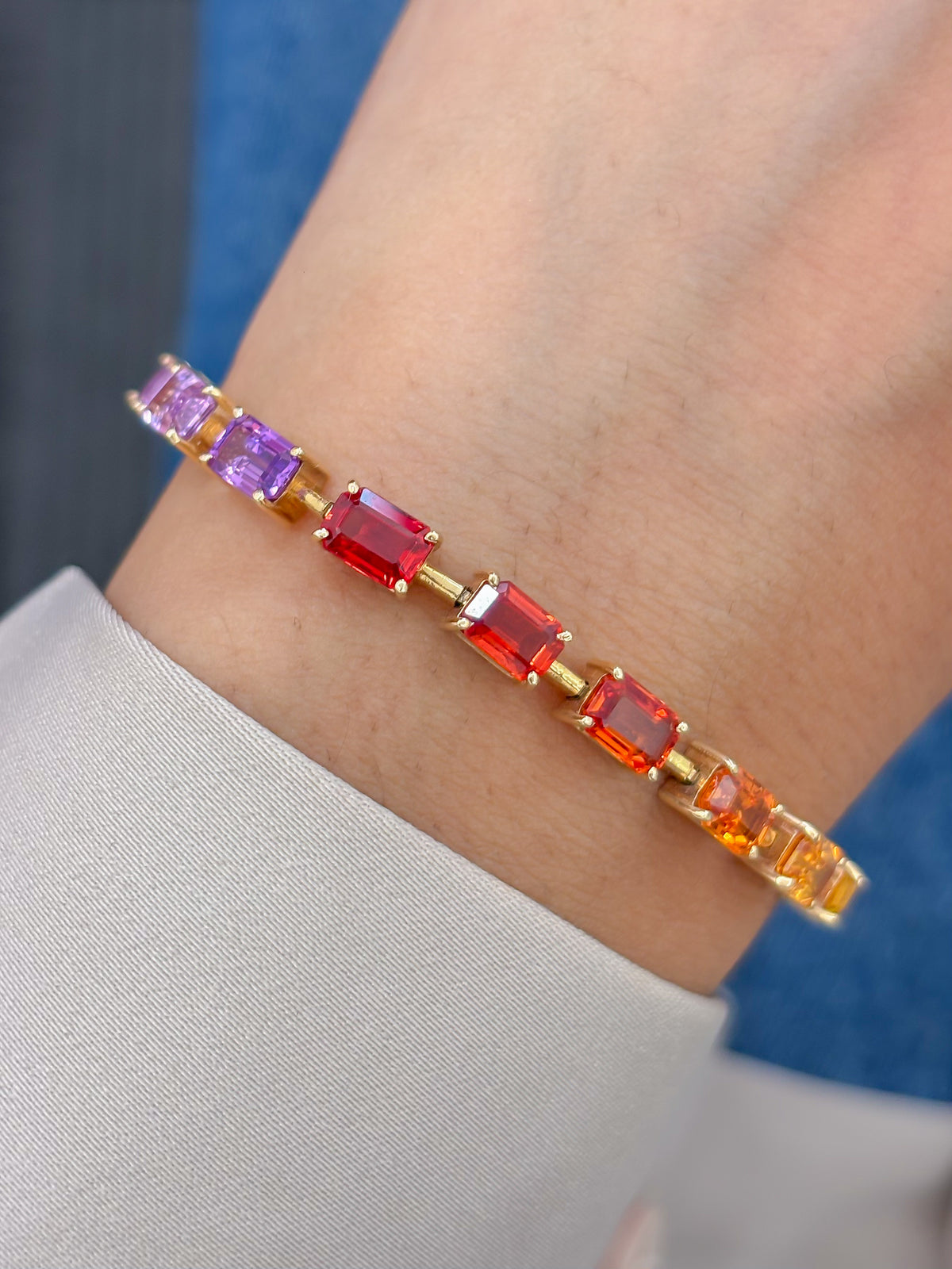 Rainbow Sapphire Bracelet
