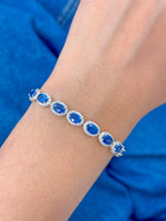 Blue Sapphire Diamond Bracelet