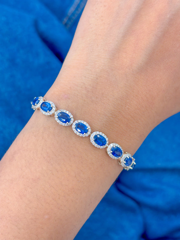 Blue Sapphire Diamond Bracelet