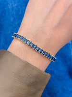 Blue Sapphire Oval Bracelet