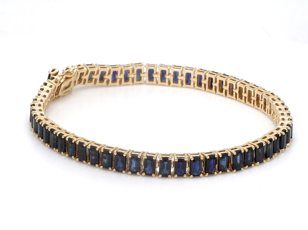 Blue Sapphire Oval Bracelet