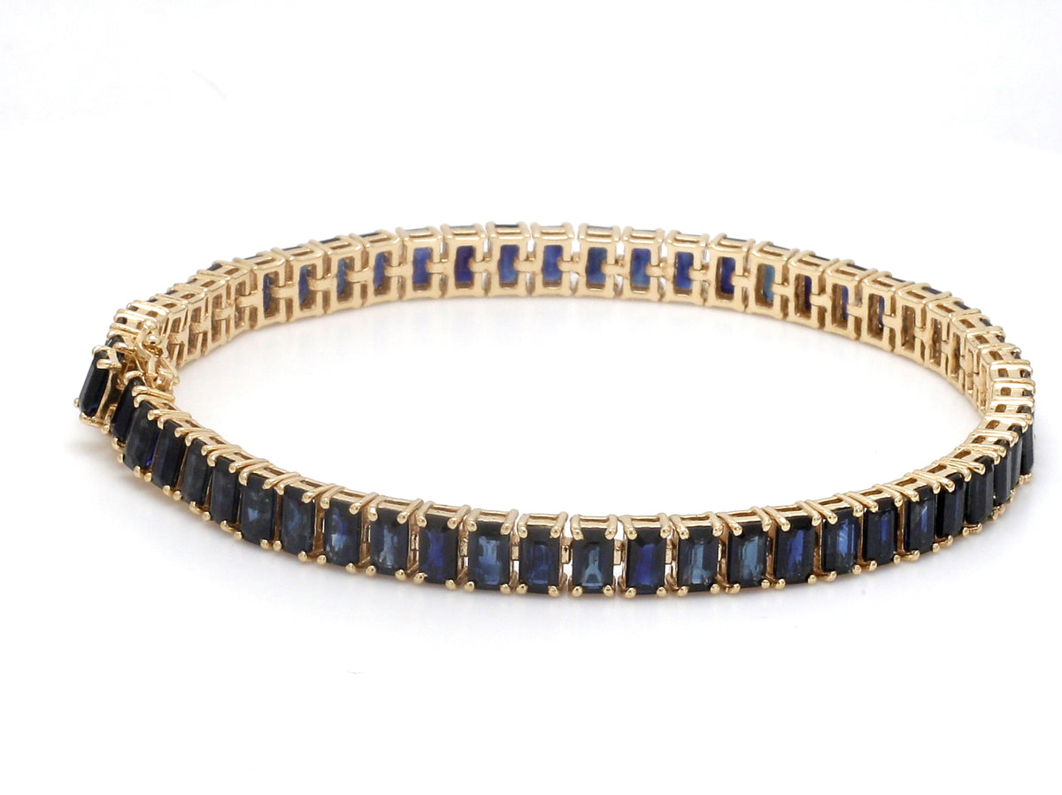 Blue Sapphire Oval Bracelet