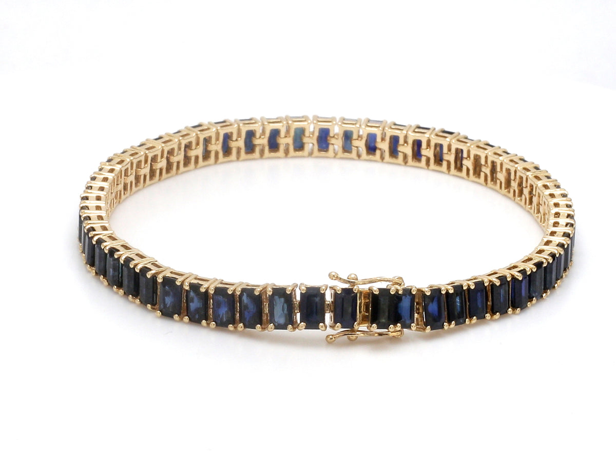 Blue Sapphire Oval Bracelet