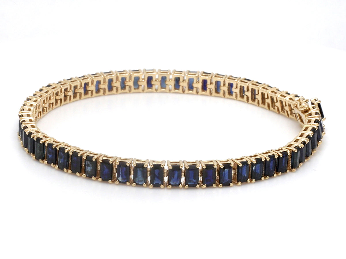 Blue Sapphire Oval Bracelet