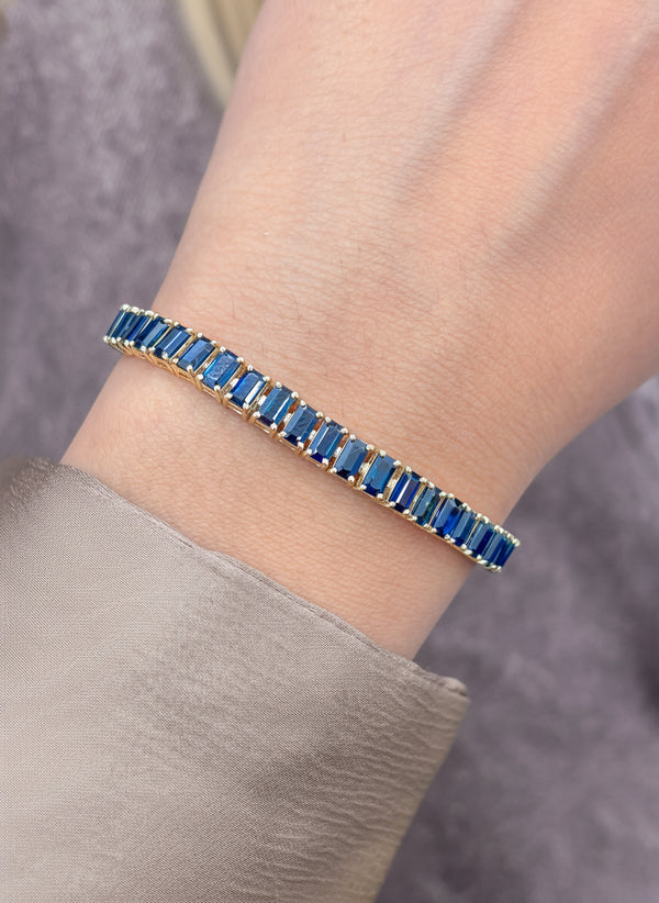 Blue Sapphire Oval Bracelet