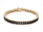 Blue Sapphire Oval Bracelet