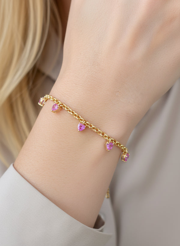 Pink Sapphire Bracelet