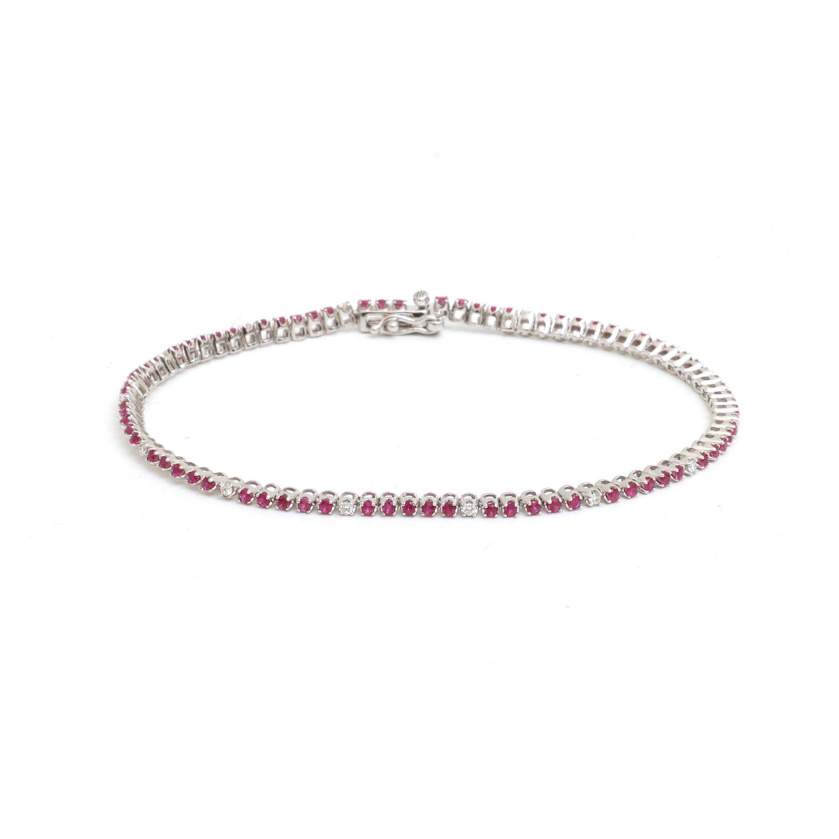 Pink Sapphire Diamond Bracelet
