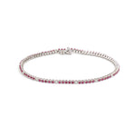 Pink Sapphire Diamond Bracelet