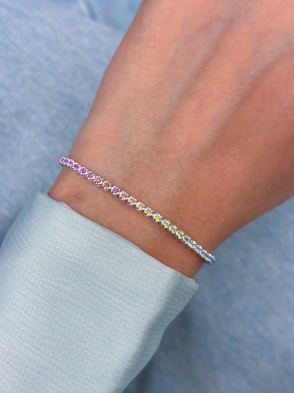 Rainbow Sapphire Bracelet