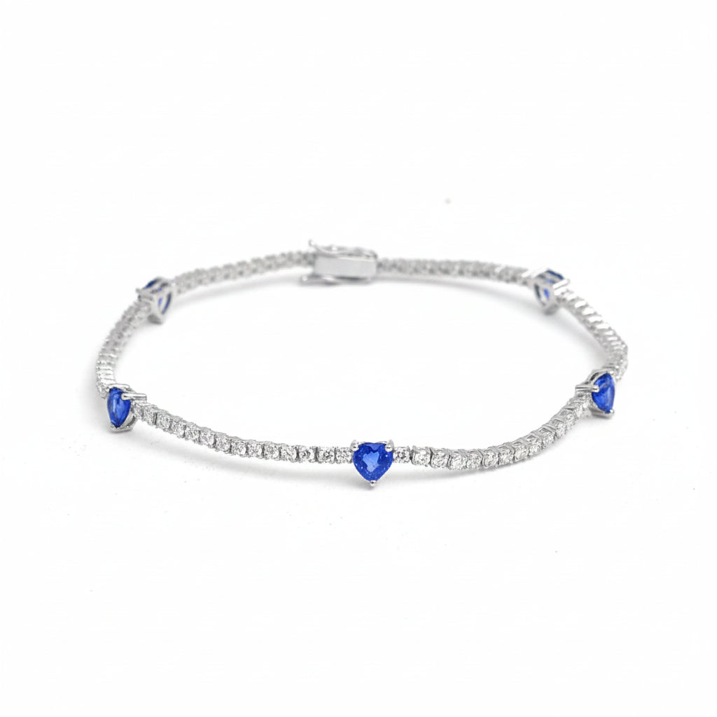 Blue Sapphire Diamond Bracelet