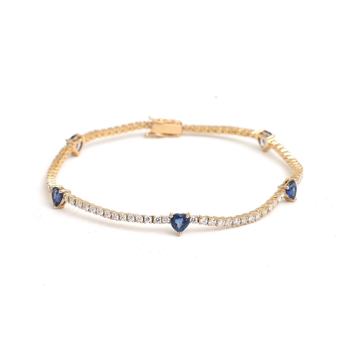 Blue Sapphire Diamond Bracelet
