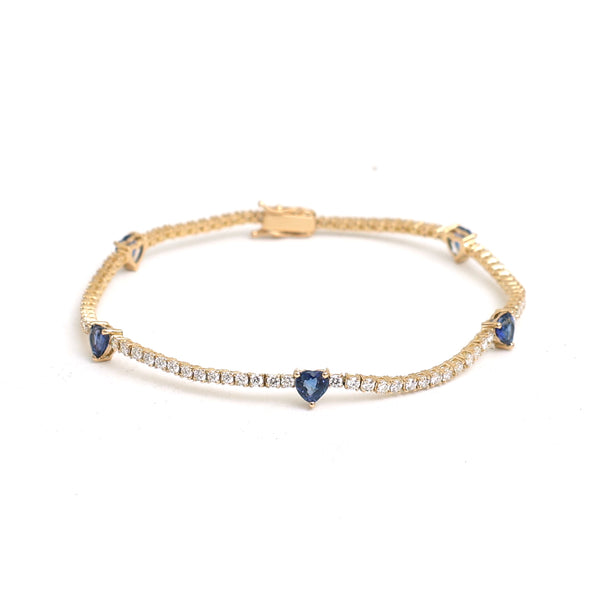 Blue Sapphire Diamond Bracelet