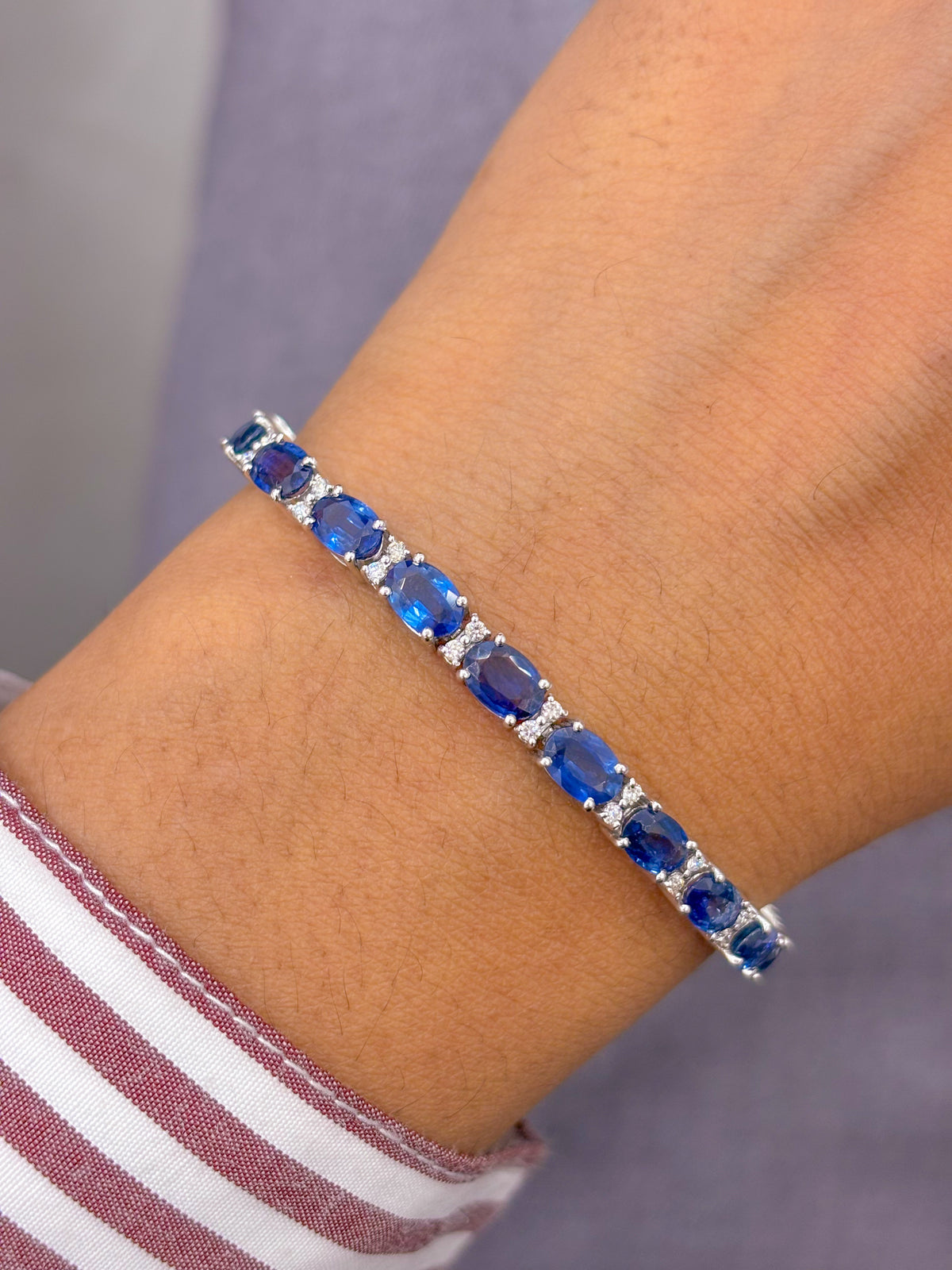Blue Sapphire Diamond Bracelet