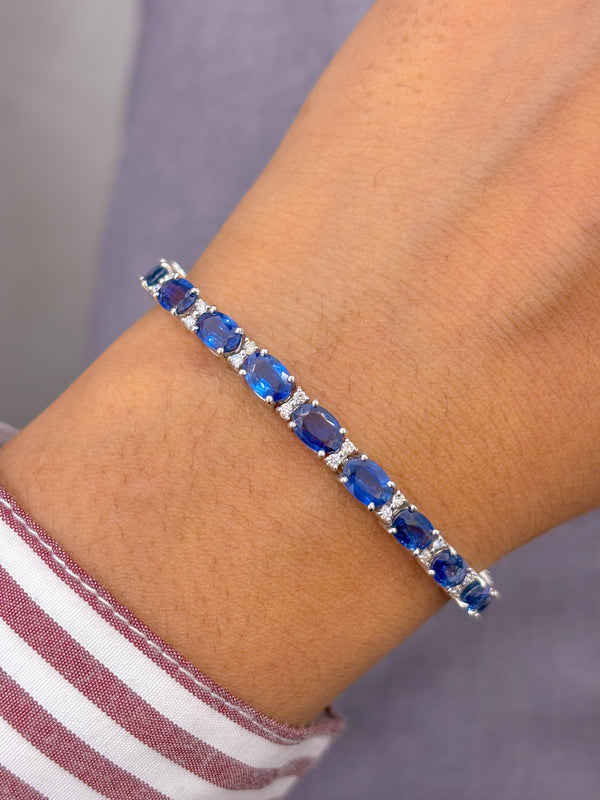 Blue Sapphire Diamond Bracelet