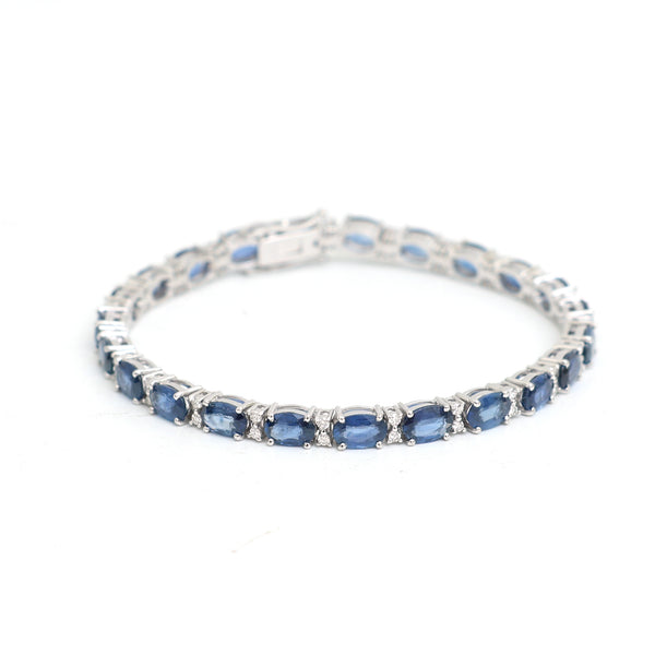Blue Sapphire Diamond Bracelet