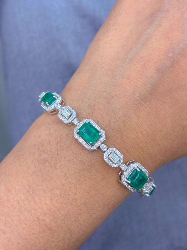 Emerald Diamond Bracelet