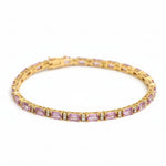 Pink Sapphire Diamond Bracelet