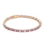 Pink Sapphire Diamond Bracelet